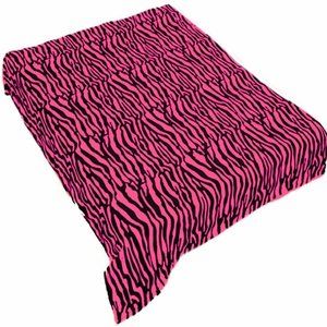 Pink Zebra Super Soft Blanket Throw Warm Cozy